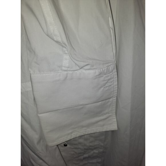 J. Ferrar Men's Collar Large Pleats Tuxedo White Cotton-Polyester Shirt Size XL - Picture 6 of 8